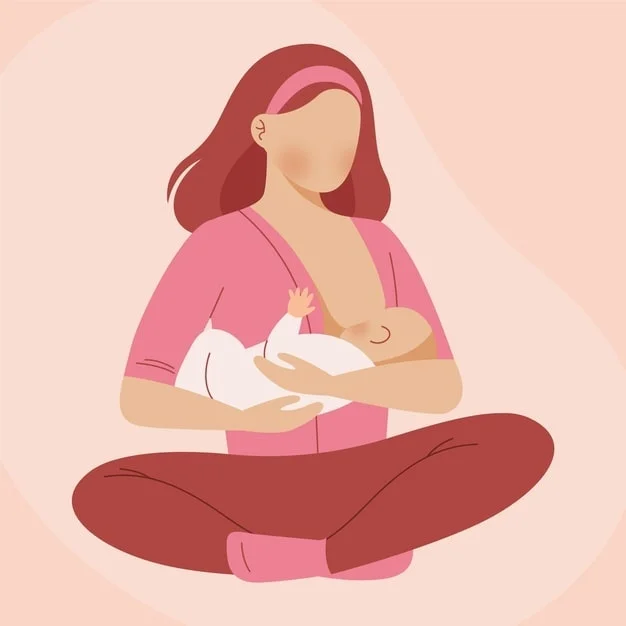 an infant is taking breastfeed 