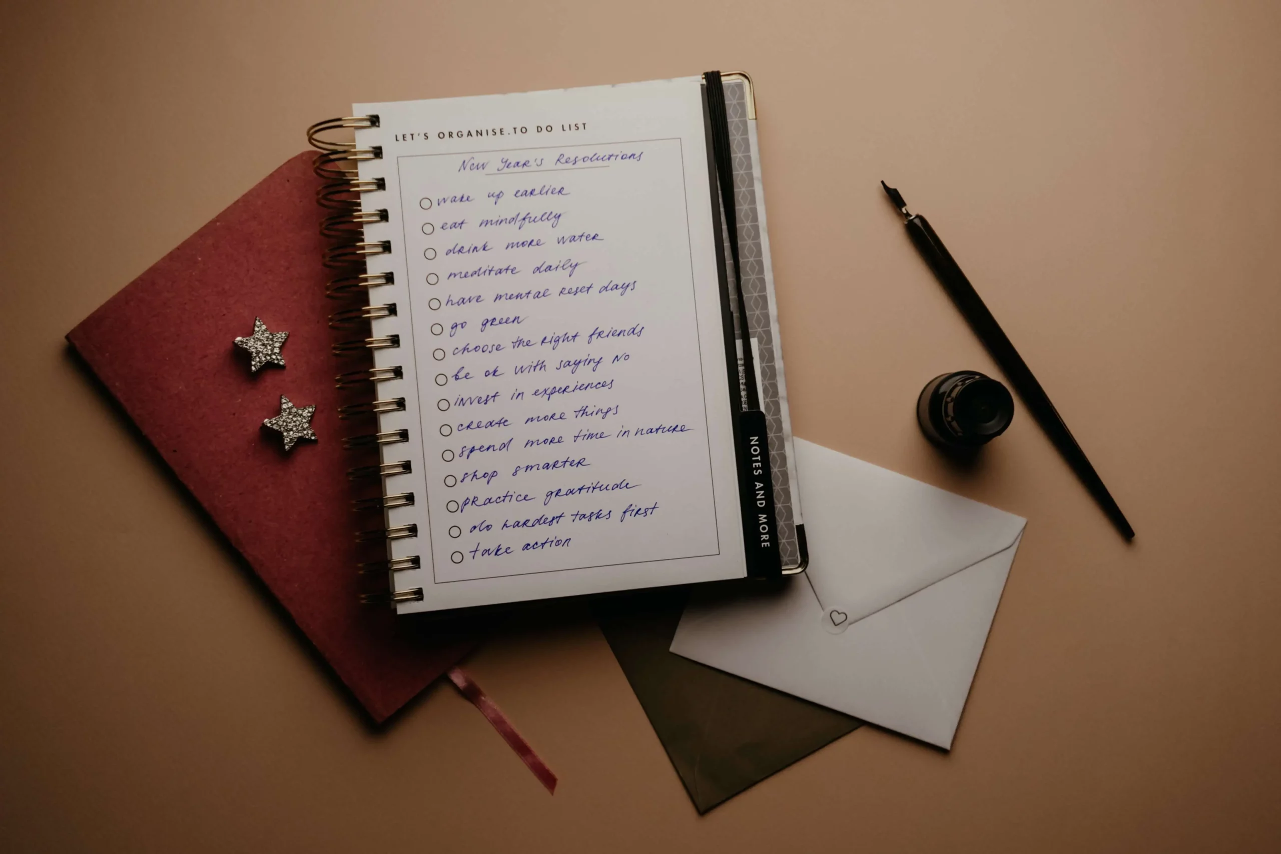 List of New Year Resolutions with Action Plan